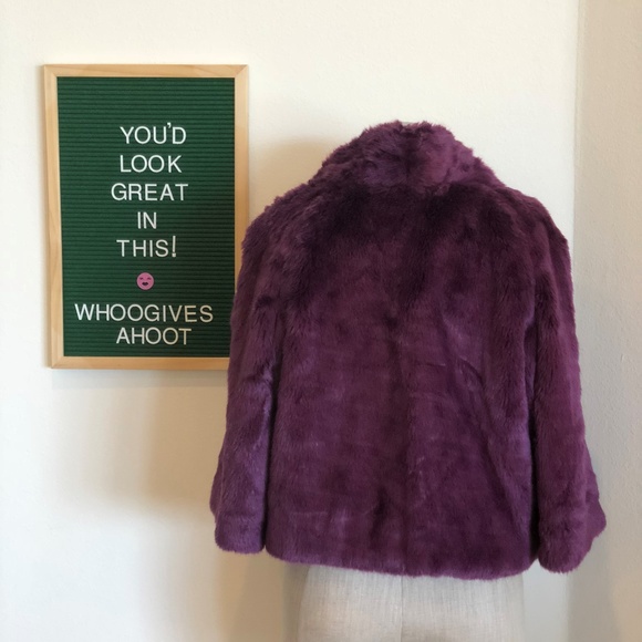 Purple Faux Fur Jacket - Picture 2 of 4